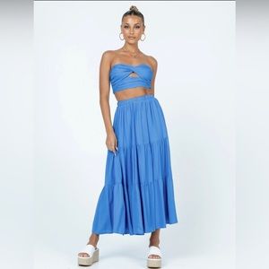 Princess Polly Blue Two Piece Skirt Set